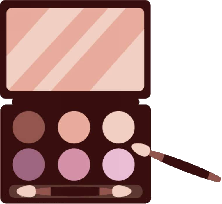 Eye Shadow Make Up Cartoon Makeup Brown - Sombras De Ojos Dibujos (1200x1200)