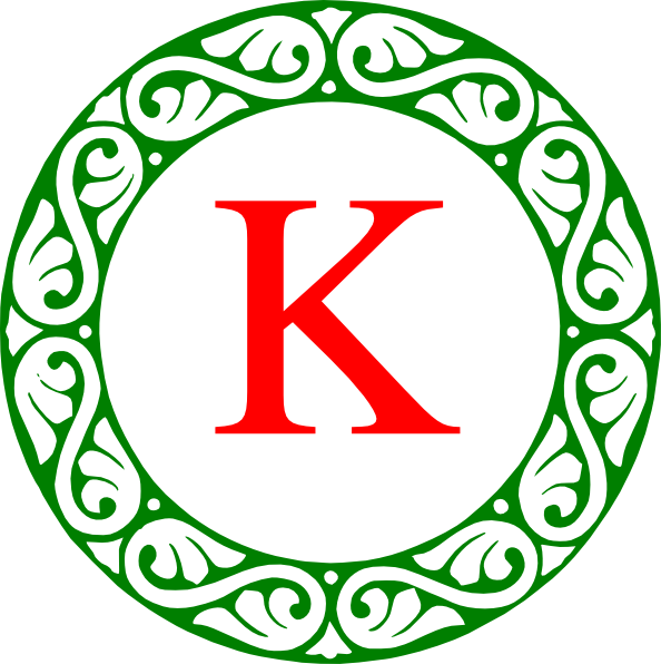 Letter K Monogram Clip Art - Letter K Monogram Png (594x596)