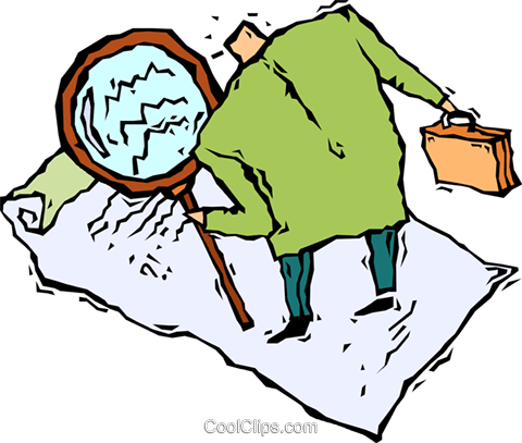 Man With A Magnifying Glass Royalty Free Vector Clip - Man With A Magnifying Glass Royalty Free Vector Clip (480x407)