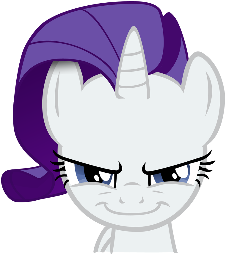 Rarity's Evil Grin By Luckysmores - Twilight Sparkle Evil Smile (896x892)