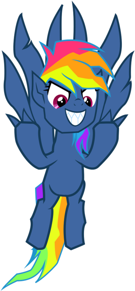 Remcmaximus, Evil Grin, Evil Pie Hater Dash, Female - Mlp Secrets And Pies Evil Rainbow Dash (489x1024)