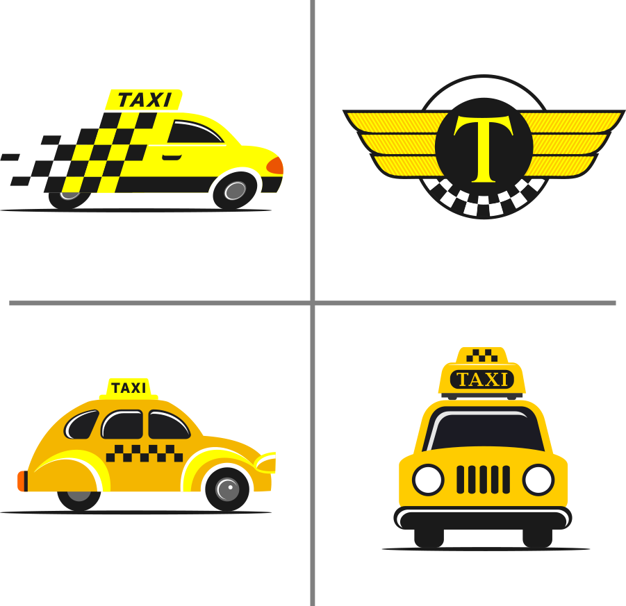 Clip Art Transparent Download Euclidean Stock Illustration - Taxi Vector Png (901x873)