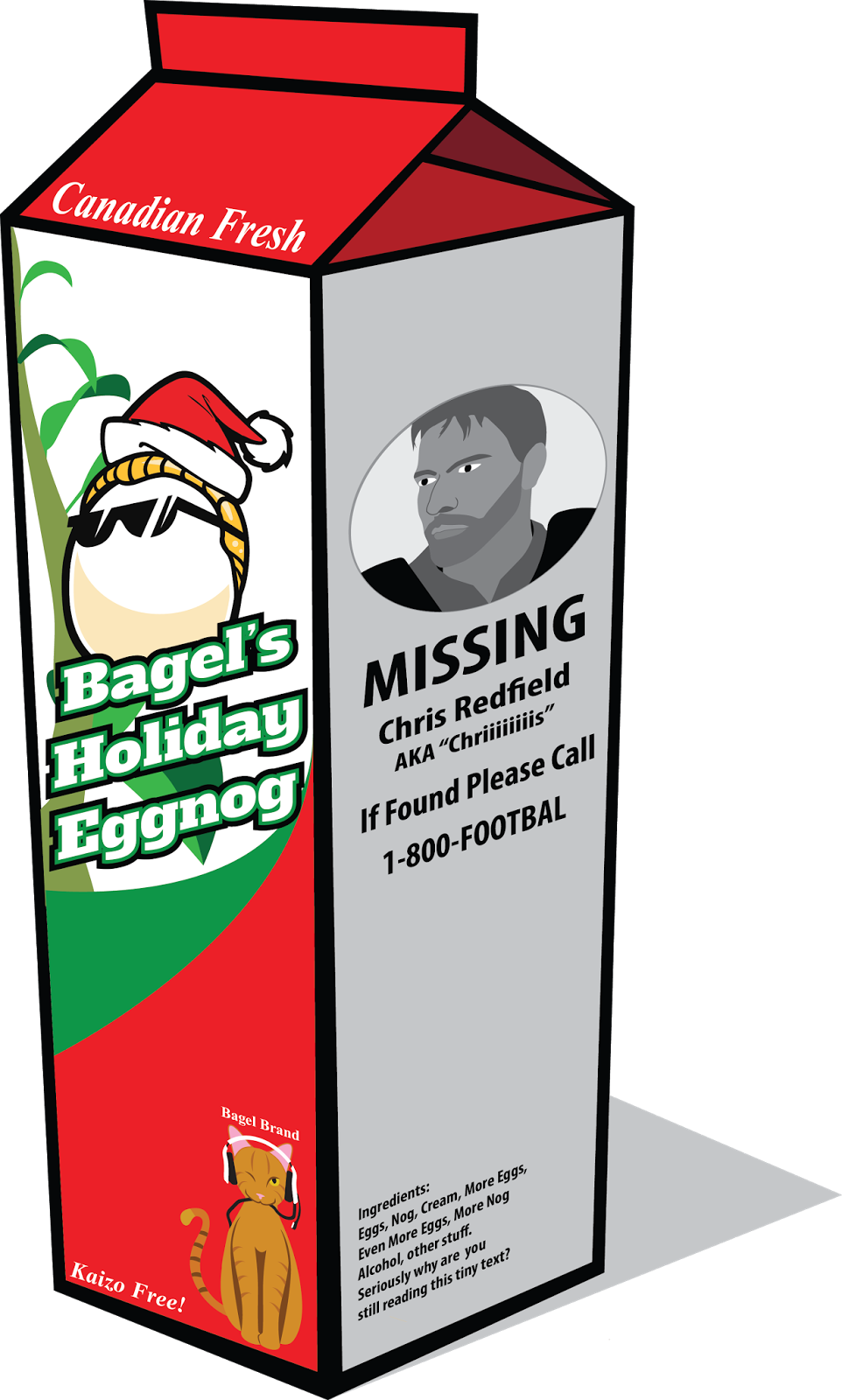 And What During The Holidays Is Usually In Stores Eggnog - Cartoon (962x1600)