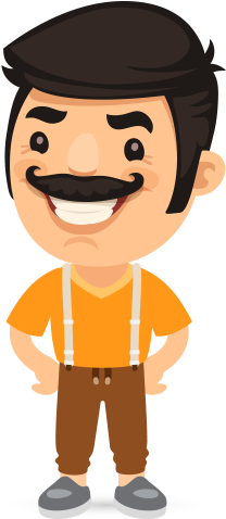 Clipart Bıyıklı Gülen Adam - Bıyıklı Clipart (468x509)