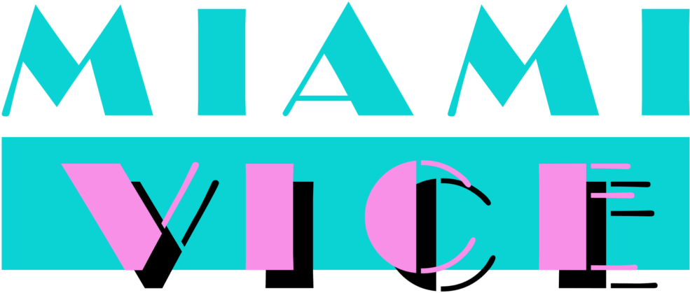 Miami Vice 80's Logo - Miami Vice (1000x438)