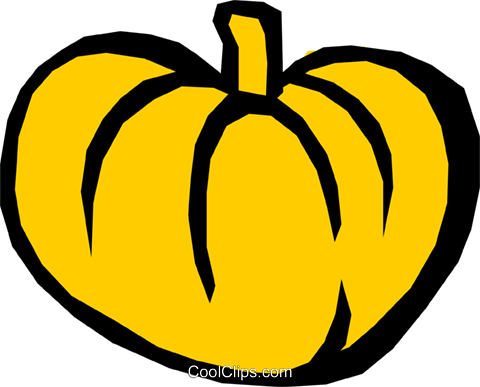 Pumpkin Royalty Free Vector Clip Art Illustration - Pumpkin Royalty Free Vector Clip Art Illustration (480x387)