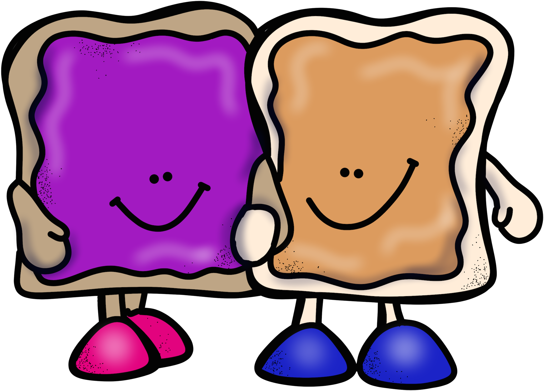 Peanut Clipart Sandwich - Pb&j Clip Art Transparent (2100x1521)
