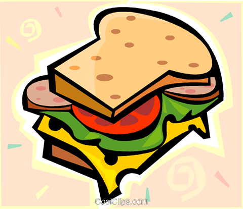 Sandwich Royalty Free Vector Clip Art Illustration - Sandwich Clipart (480x414)