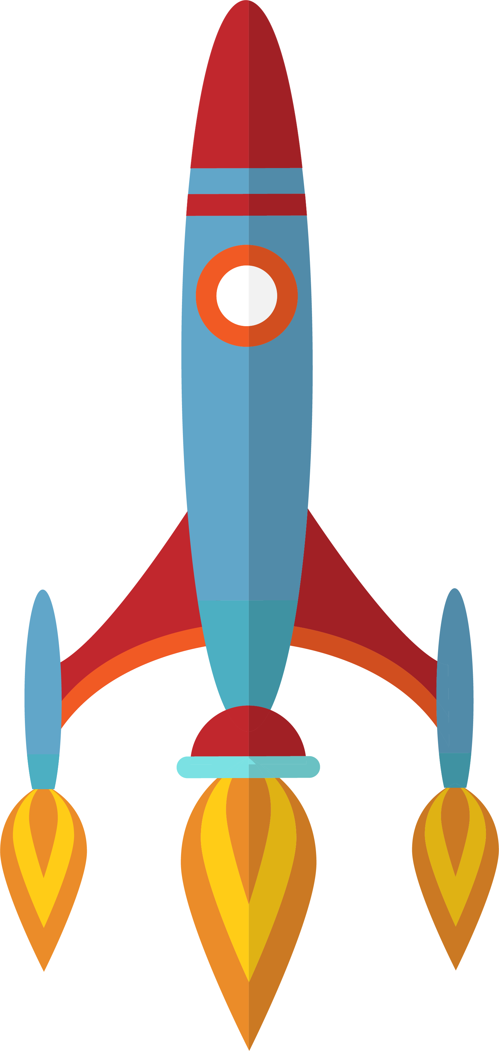 Clipart Rocket Space Craft - 火箭 卡通 (1604x3377)