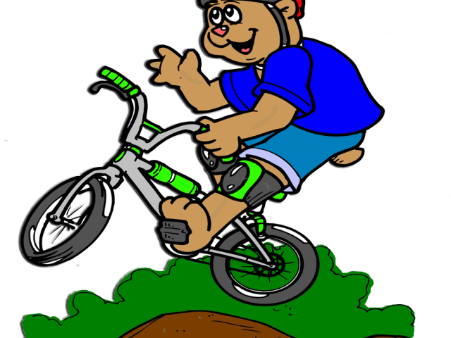 Exercise Bike Clipart Clip Art - Clipart Mountain Biking Cartoon (640x480)