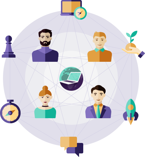 Hr Departments - Cartoon (486x526)