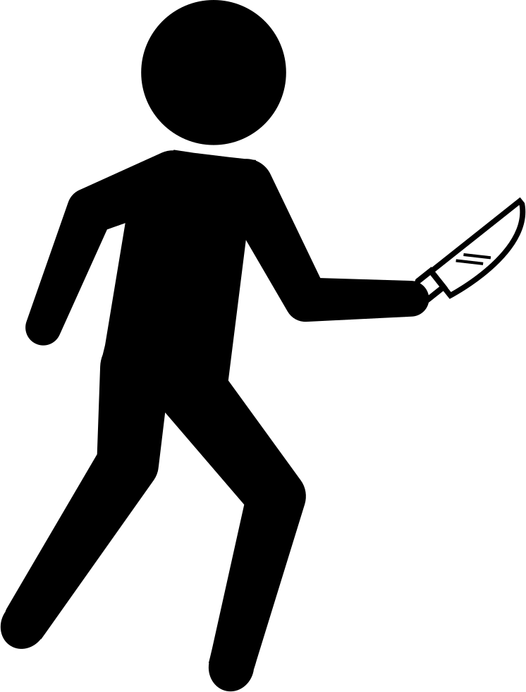 Criminal Silhouette With A Knife Comments - Criminal Png (746x981)