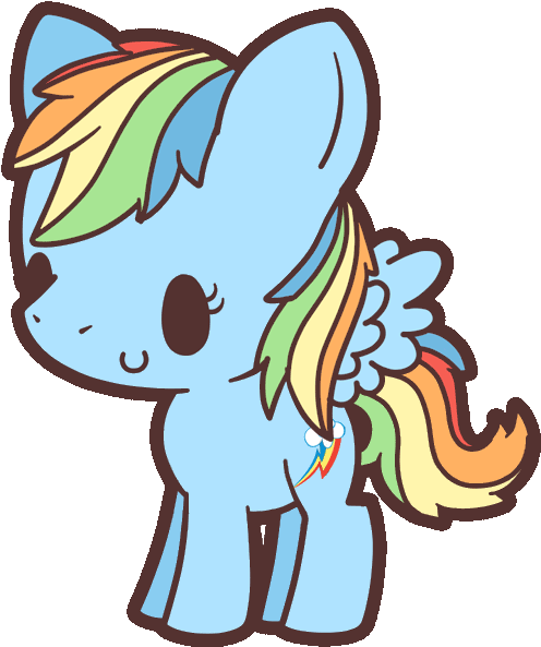 Rainbow Dash Rarity Pinkie Pie Twilight Sparkle Princess - My Little Pony Kawaii (496x593)