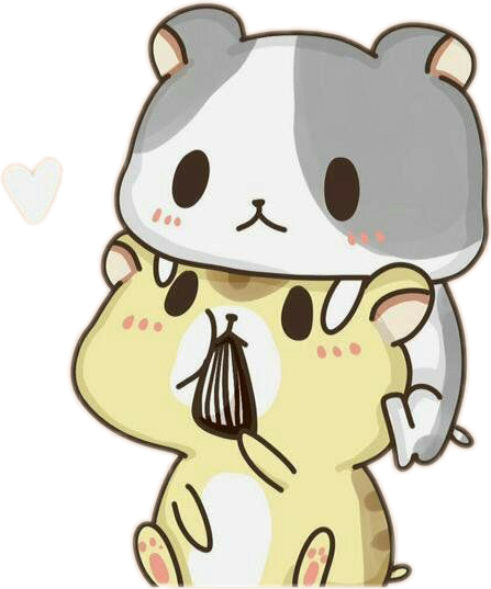 447 X 537 2 - Kawaii Cute Cartoon Hamster (447x537)