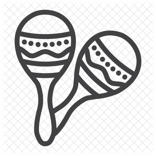 Maracas Clipart Black And White - Maraca Icon (512x512)
