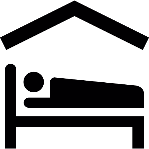Person Lying On Bed Inside A Home Free Icon - Bed Icon Free (512x512)