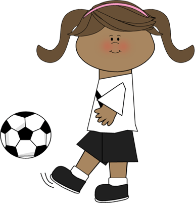 Free Kickball Cliparts - Clip Art Soccer Player (386x400)