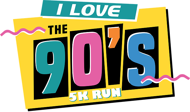 90s 5k Logo No Squiggle - 90 S Style Label (657x388)