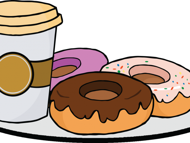 Playstation 3 Clipart Donut - Donuts And Coffee Clip Art (640x480)
