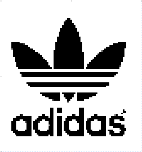 Skate Gaming Adidas Fashion Weird White Black Edit - Pixel Art Adidas Logo (500x545)