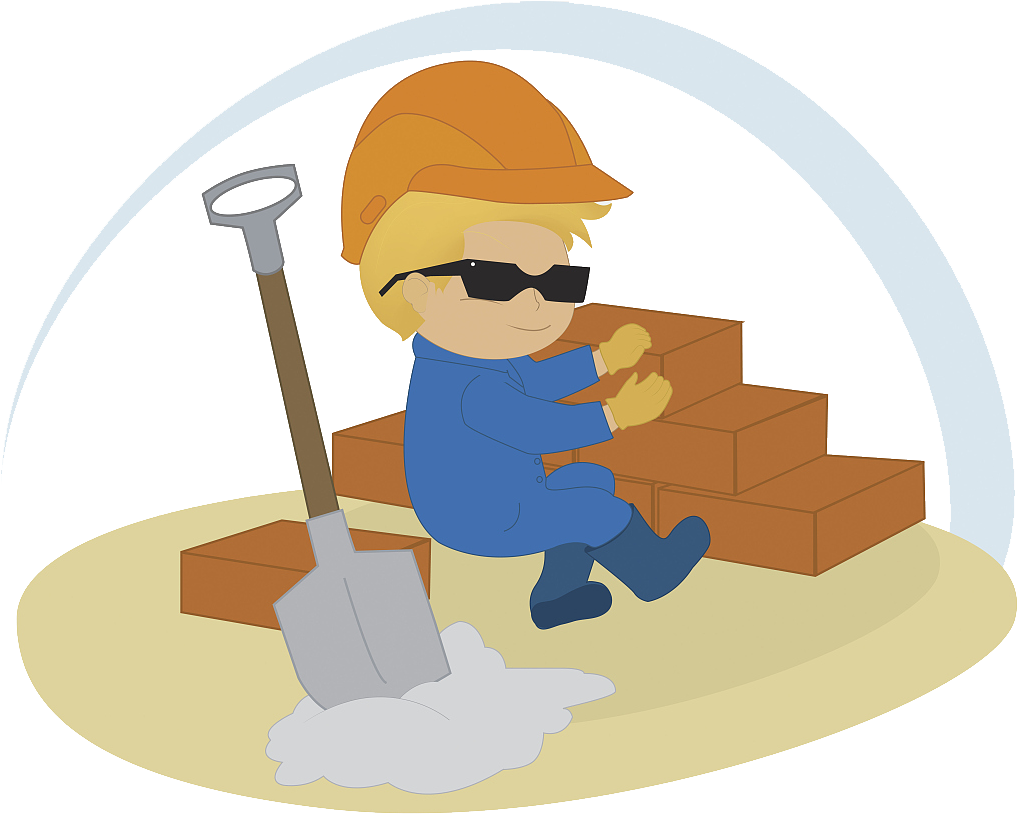 Squares Clipart Shovel - Cartoon (1024x839)