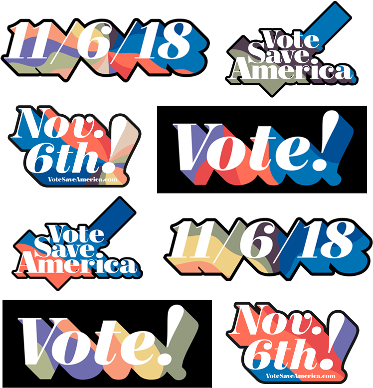 Vote Save America Sticker Pack - Vote Save America Sticker Pack (748x778)