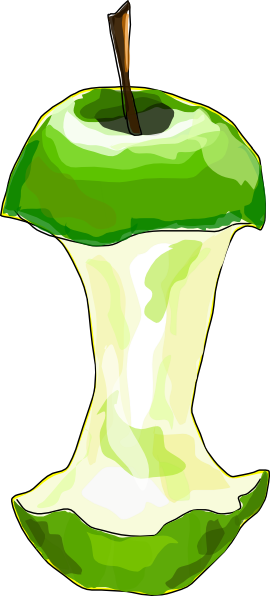 Fabrica De Mere Clip Art - Eaten Apple Clipart (270x596)