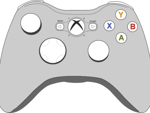Controller Clipart Outline - Ffvii Controller Layout (640x480)