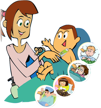 Gingerhill Creations Ginger Hill Noncontact Digital - Cartoon Mother And Baby (446x575)
