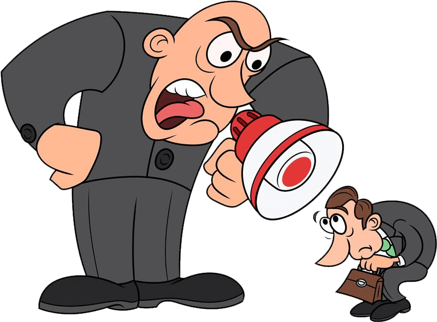 Happy Boss Clip Art - Jefe Gritando A Empleado (1000x1000)