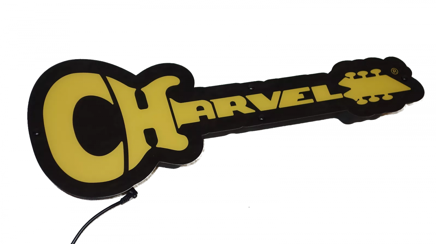 Charvel Guitars Logo Led Light Up Display Store Sign - Charvel Logo Guitar (1400x1000)