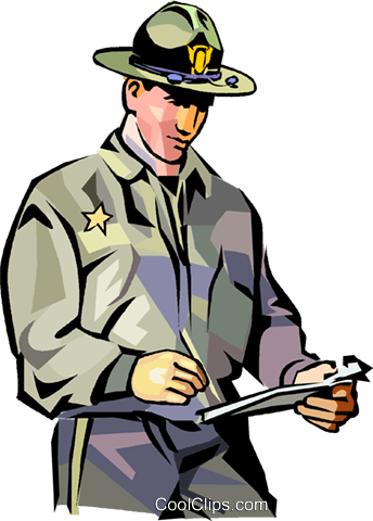 Police Officer Royalty Free Vector Clip Art Illustration - Learning (344x480)