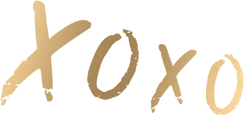 Xoxo Transparent Image - Gold Xoxo Png (507x244)