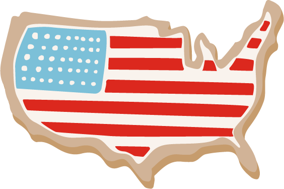 United States Of Cookies - Illustration (564x375)