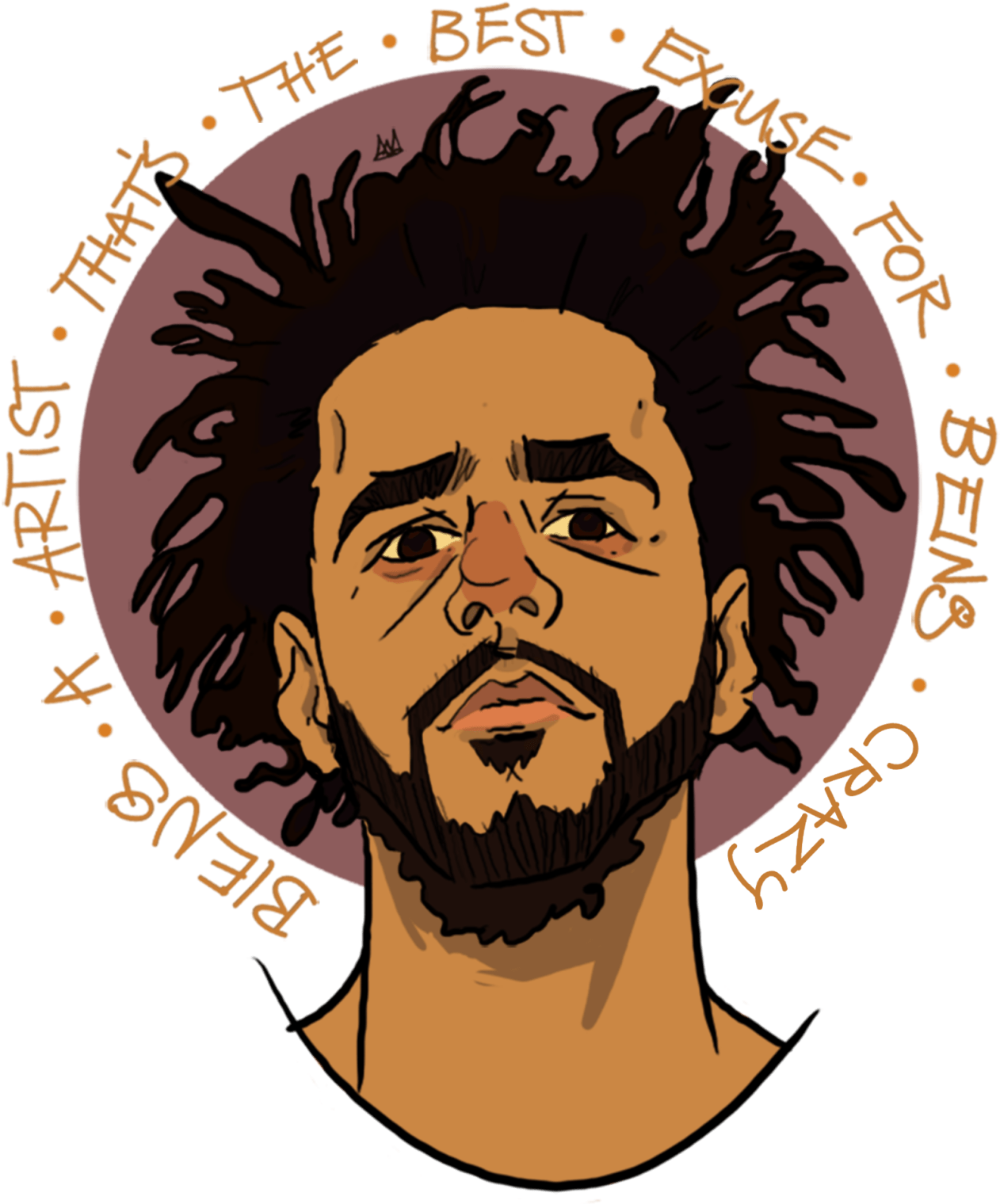 Cole J Hip Hop Cartoon Drawings - J Cole Fan Art (1280x1530)