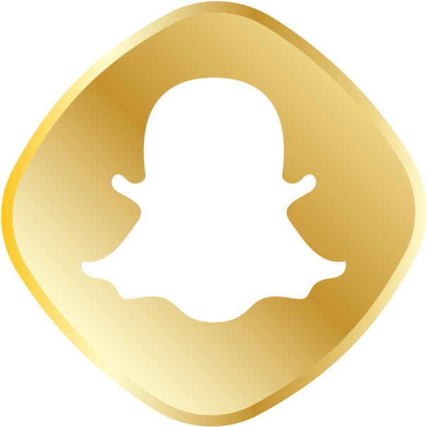 Golden Snapchat Icon, Royal, Golden, Icon Set Png And - Label (640x640)