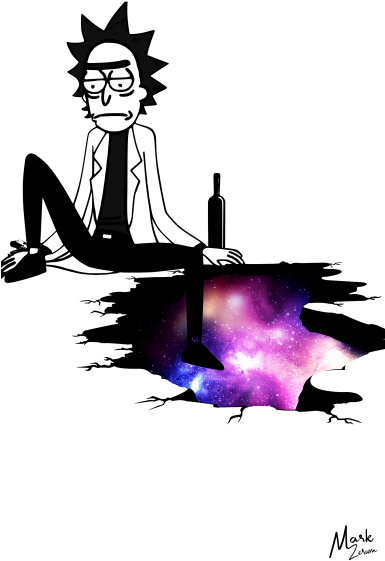 Rick Sanchez Sad Rick And Morty - Caderno Rick And Morty (384x640)