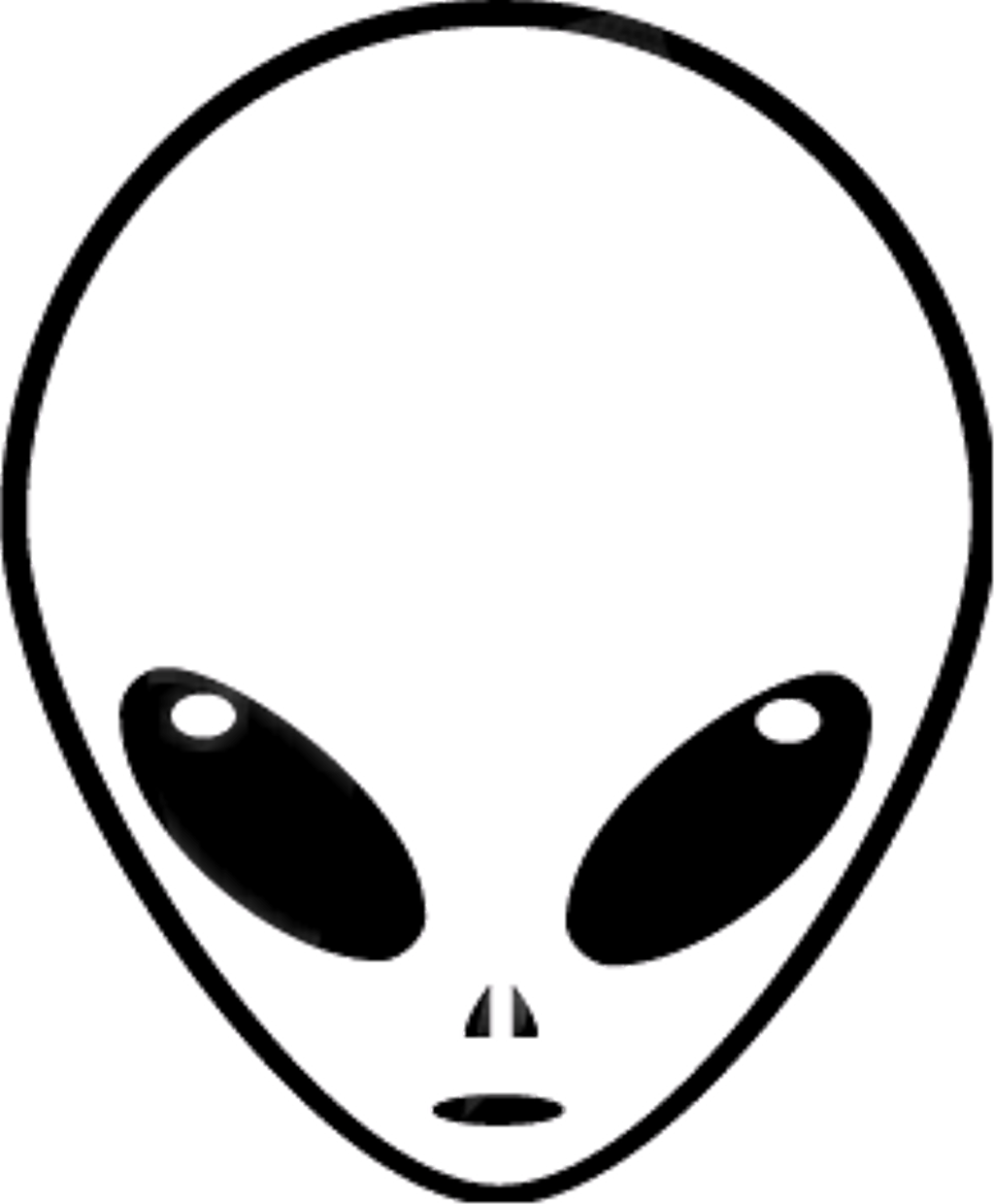 Et Sticker - Cartoon Alien Head (1024x1240)