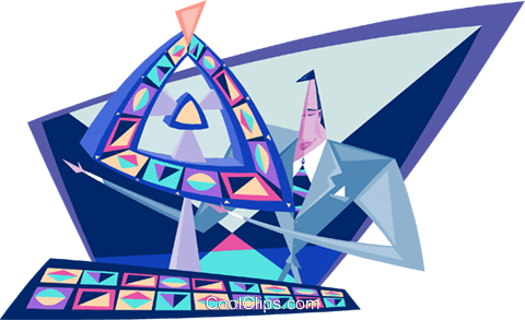 Businessman With An Invention Royalty Free Vector Clip - Triangle (480x293)