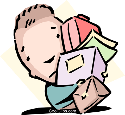 Bag And Baggage Royalty Free Vector Clip Art Illustration - Bag And Baggage Royalty Free Vector Clip Art Illustration (480x442)