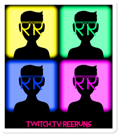 Reeruns Pop Art Sticker - Silhouette (650x650)