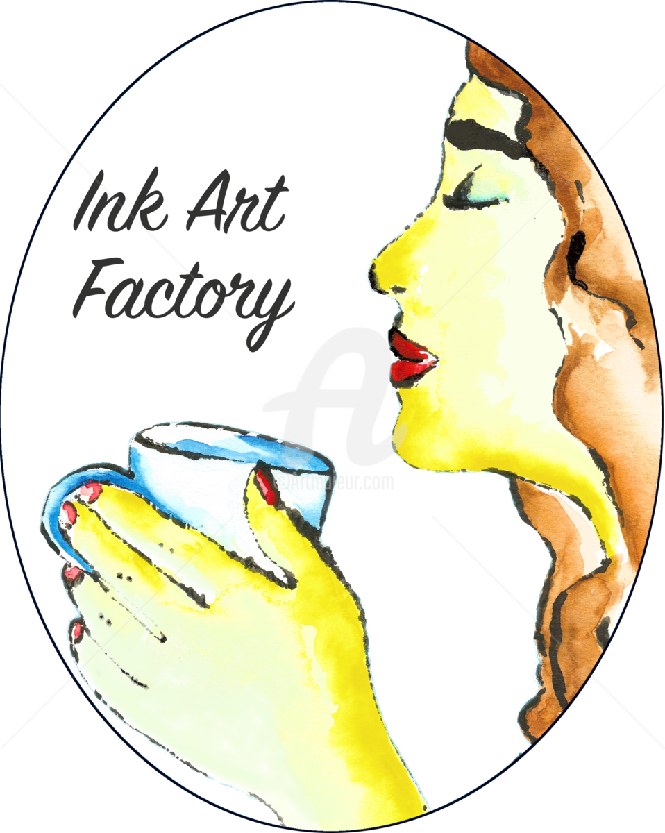 Collect This Art Lady With Coffee - Illustration (958x1200)