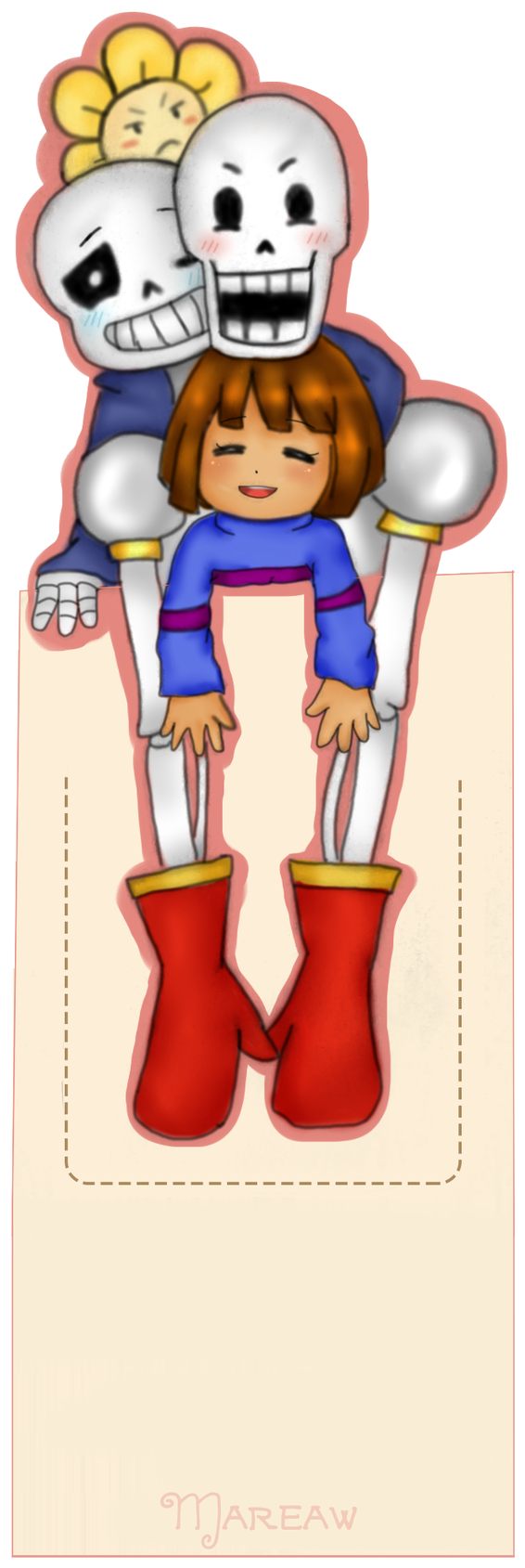 Undertale Bookmark By Mareaw Undertale Bookmark By - Cartoon (1024x1705)