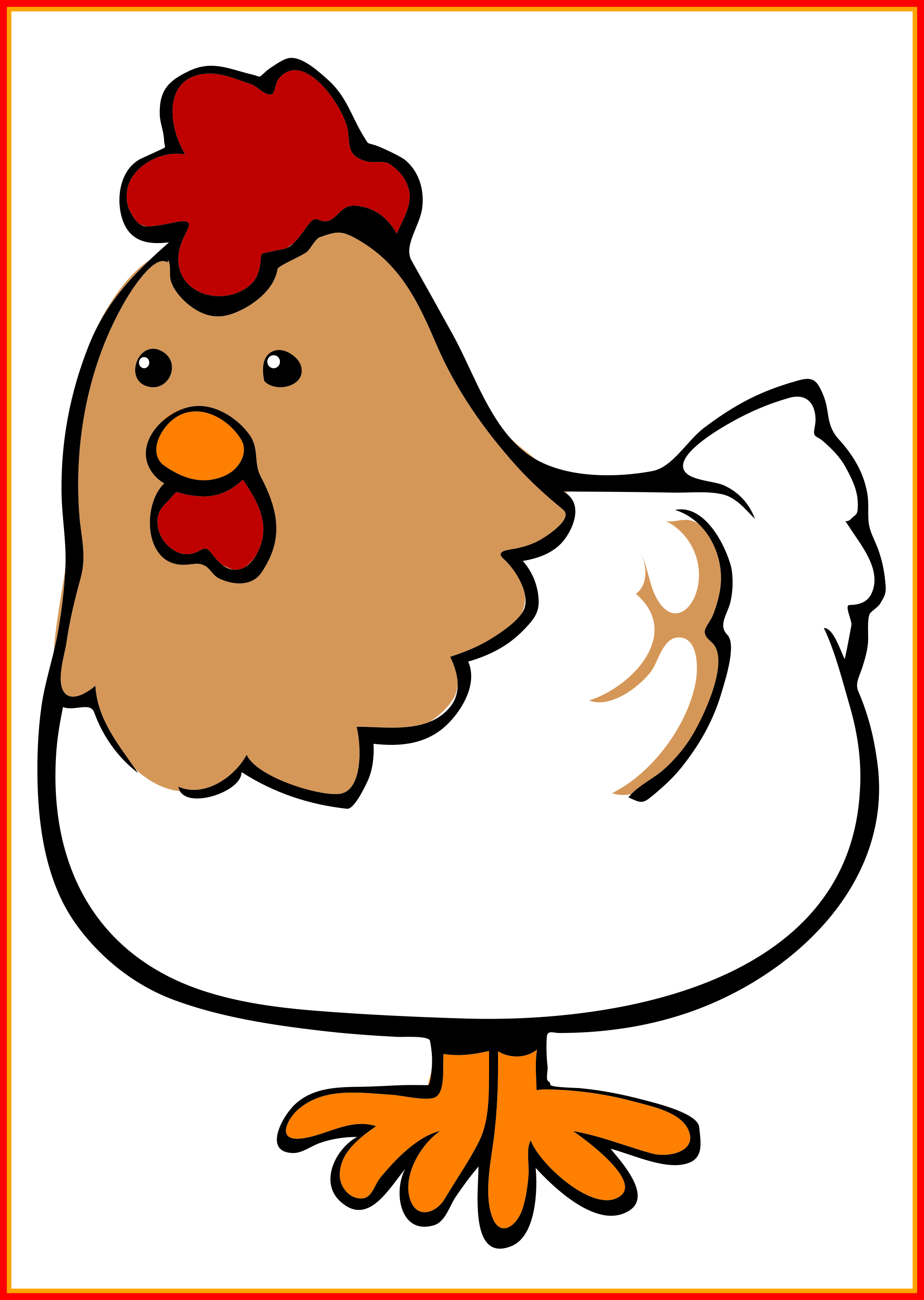 Marvelous Make It Different Colors Put In Smash Book - Chicken Cartoon Transparent Background (2050x2883)
