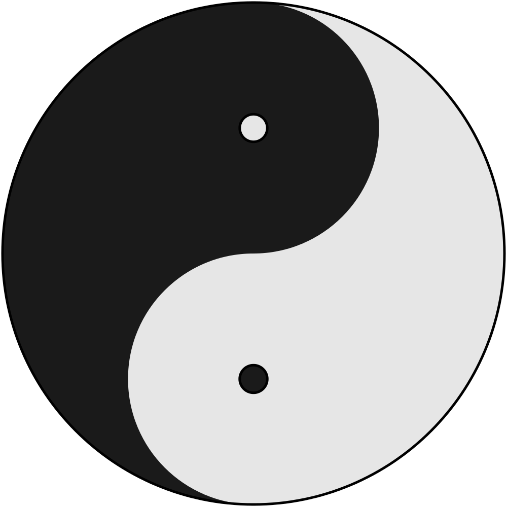 Yin Yang Symbol Copy Paste Black And White - Yin Yang (1000x1000)