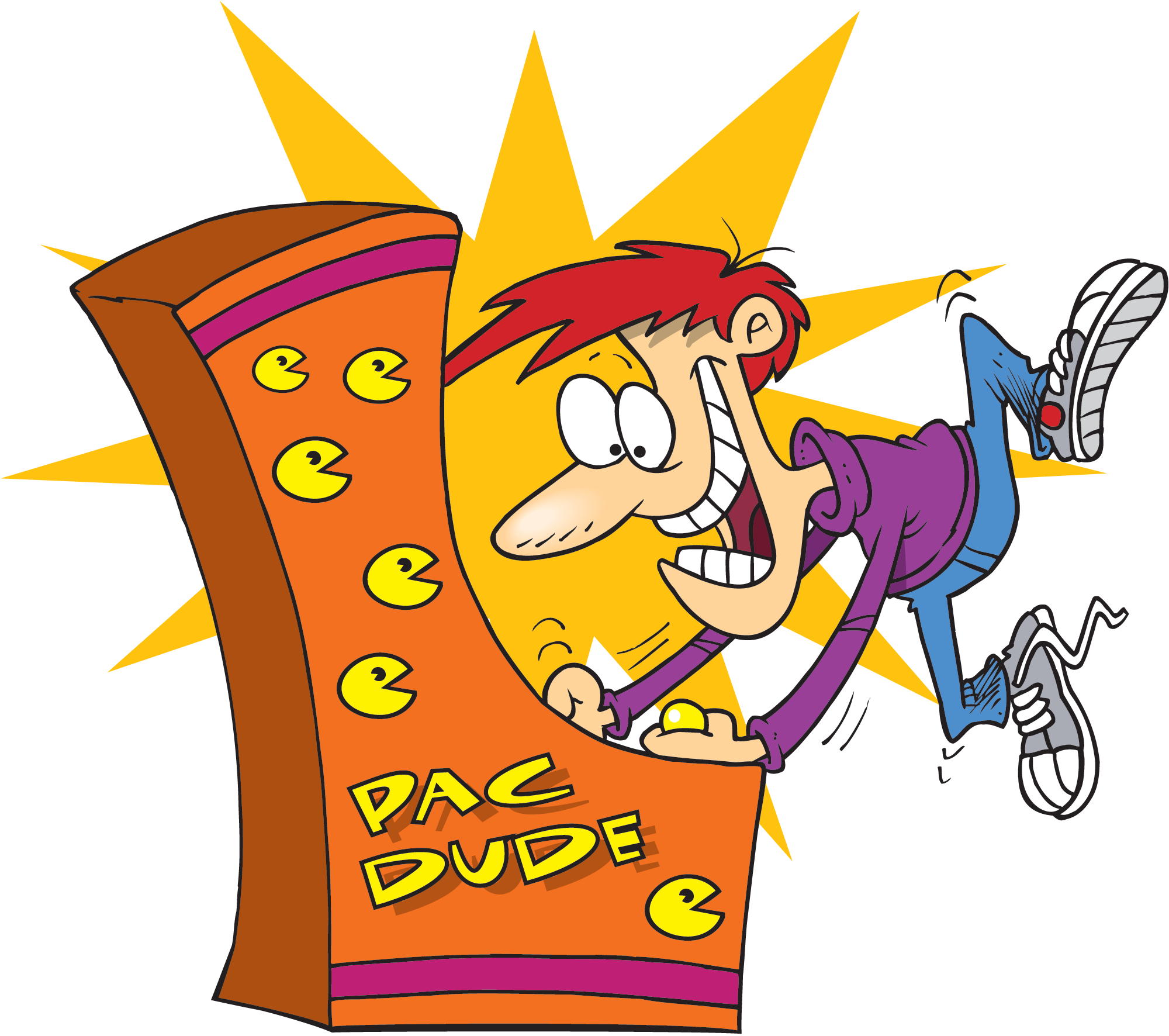 Play Games Clip Art - Playing Arcade Games Cartoon (2000x1772)
