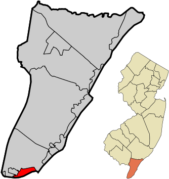 Cape May City Highlighted In Cape May County - New Jersey (400x400)