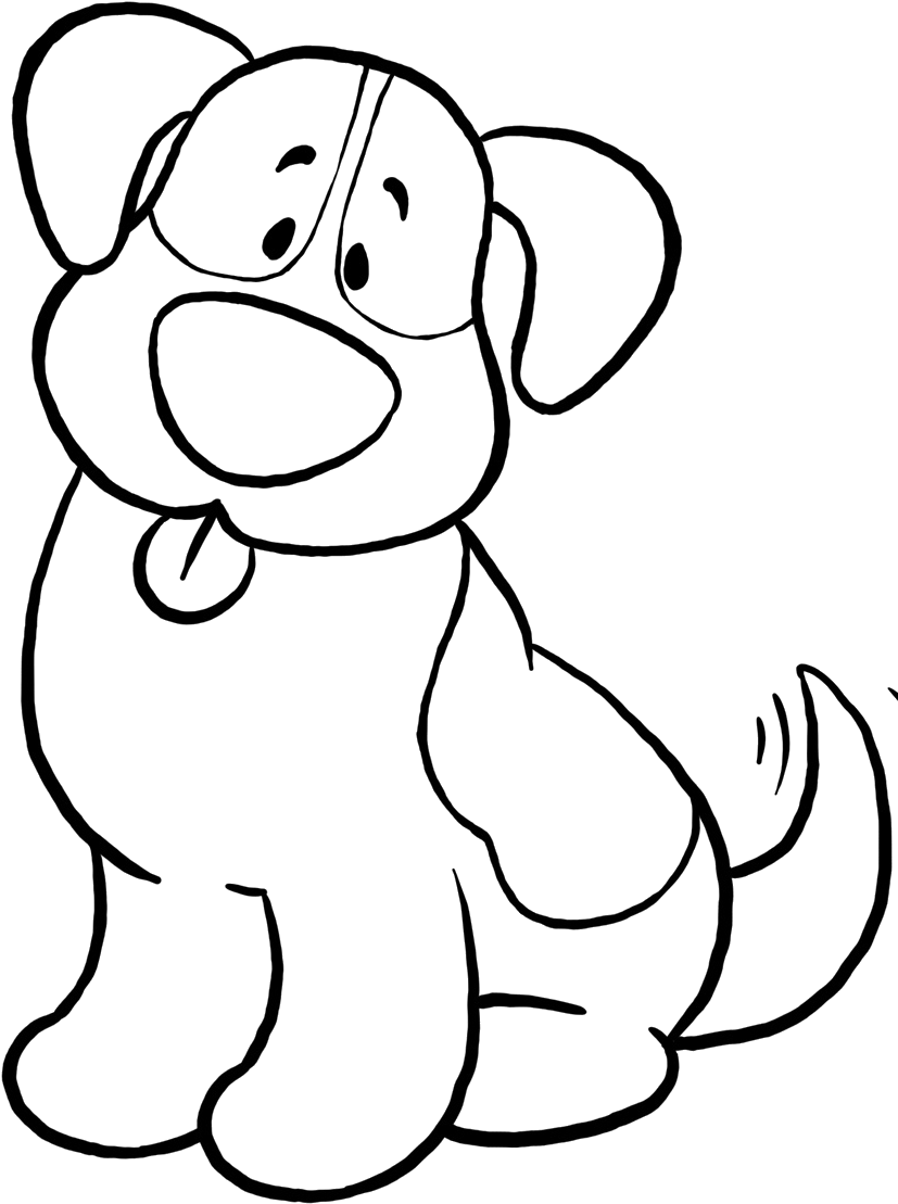 Cute Dog Coloring Pages - Dog Coloring Pages Png (848x1112)