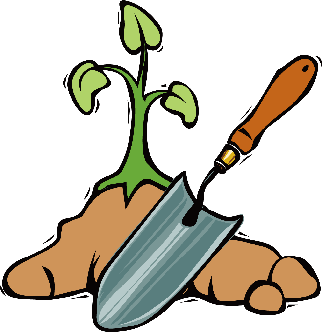 Shovels Clipart - Gardening Tools Clipart (1500x1500)