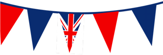 Union Jack Flag Clipart - Red White And Blue Bunting Png (640x480)